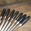 Vintage Selection of 6 No: Stanley No: 5001 Bevel Edge Chisels - Fully Refurbished