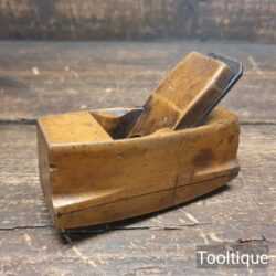 Small 4” Long Vintage Bat Makers Boxwood Hollowing Plane Detachable Sole