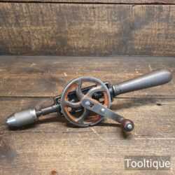 Vintage Keen Cutter Double Pinion Hand Drill with Keyless Chuck 1945