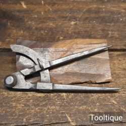Antique 5” Cast Steel Square Leg Dividers - Good Condition