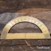 Crisp Vintage Brass Protractor Original Coating - Good Condition