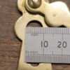 2 No: Vintage Brass Flat Swing Keyhole Escutcheon