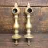 Antique Pair Hollow Brass Curtain Rail Brackets