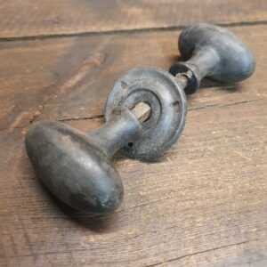 Vintage Oval Cast Steel Door Knob for Door Mortice Lock Furniture