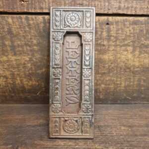Antique LETTERS Steel Door Letter Slot - Good Condition