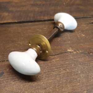 Antique Mortice Lock Furniture White Round Ceramic Knobs