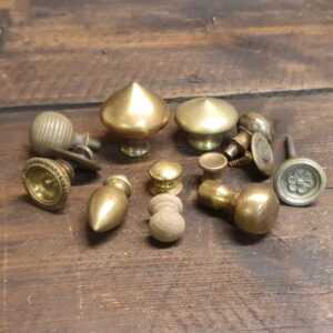 Vintage Bundle of 12 No: Door or Cabinet Knobs Mostly Brass