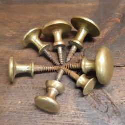 Bundle 7 No: Brass Round Door Knobs Or Picture Hanging Knobs
