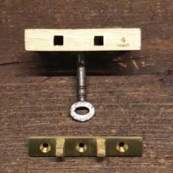 Antique Brass 4 Lever Box Lock or Sloping Desk Lock & Key