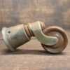 Antique Brass Socket Castor With Vitrified Bowel Wheel