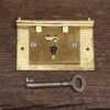 Vintage 4 lever Brass Box Lock With Key