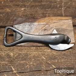 Unusual Vintage Cast Steel Fish Shaped Bottle & Can Opener - Refurbished