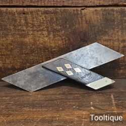 Vintage 8” Mahogany And Brass Mitre Square - Refurbished Ready To Use