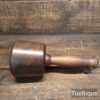 Bespoke Hand Wood-Turned Reclaimed Old Lignum Vitae Mallet Mahogany Handle