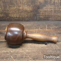 Bespoke Hand Wood-Turned Reclaimed Old Lignum Vitae Mallet Cherry Handle