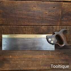 Vintage Tyzack Turner Nonpareil 14” Brass Back Cross Cut Saw 13 TPI - Fully Refurbished