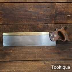 Vintage Henry Disston Philadelphia 14” Brass Back Saw 11 TPI - Fully Refurbished