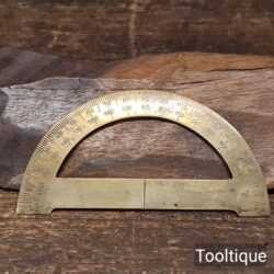 Vintage Brass 180-Degree Protractor - Good Condition