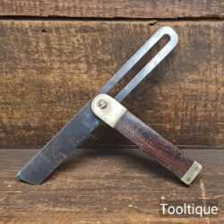  Vintage 9” Rosewood & Brass Carpenters Bevel - Refurbished Ready To Use