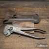 Scarce Antique Pair of WW1 Ironsides USA 8” Patent Wire Cutters in Leather Case