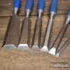 Vintage Set 6 No: Marples Blue Chip Bevel Edge Chisels - Sharpened Honed