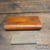 Very Nice Honing Fine Grade Slip Stone in Purpose Made Mahogany Case