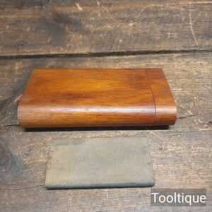 Very Nice Honing Fine Grade Slip Stone in Purpose Made Mahogany Case
