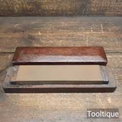 Vintage Combination India Sharpening Oil Stone in Mahogany Box