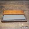 Vintage Carborundum Sharpening Oil Stone In Mahogany Box