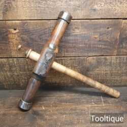 Vintage Boat Builders Caulking Hammer Lignum Head - Refurbished