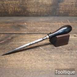 Antique Basket Weavers Bodkin Fid Or Awl Ebony Handle - Good Condition