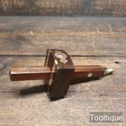 Vintage I Sorby Rosewood Brass Gunmetal Mortice Gauge - Ready To Use
