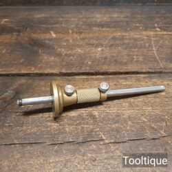 Modern Solid Brass Wheel Marking Gauge Fine Adjustment - Good Condition
