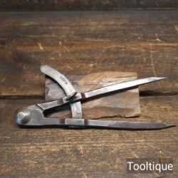 Vintage Marples & Sons 7” Straight Square Leg Cast Steel Dividers - Refurbished