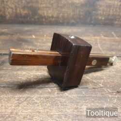 Vintage Rosewood Brass Mortice Gauge With Screw Adjustment - Refurbished