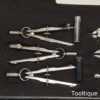 Vintage Boxed BB Berrick Chrome Plated Drawing Set - Good Condition