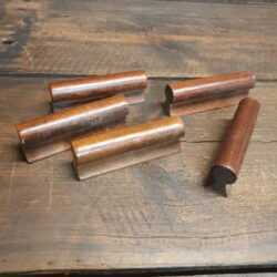 5 No: Vintage Mahogany Wood Drawer Pulls