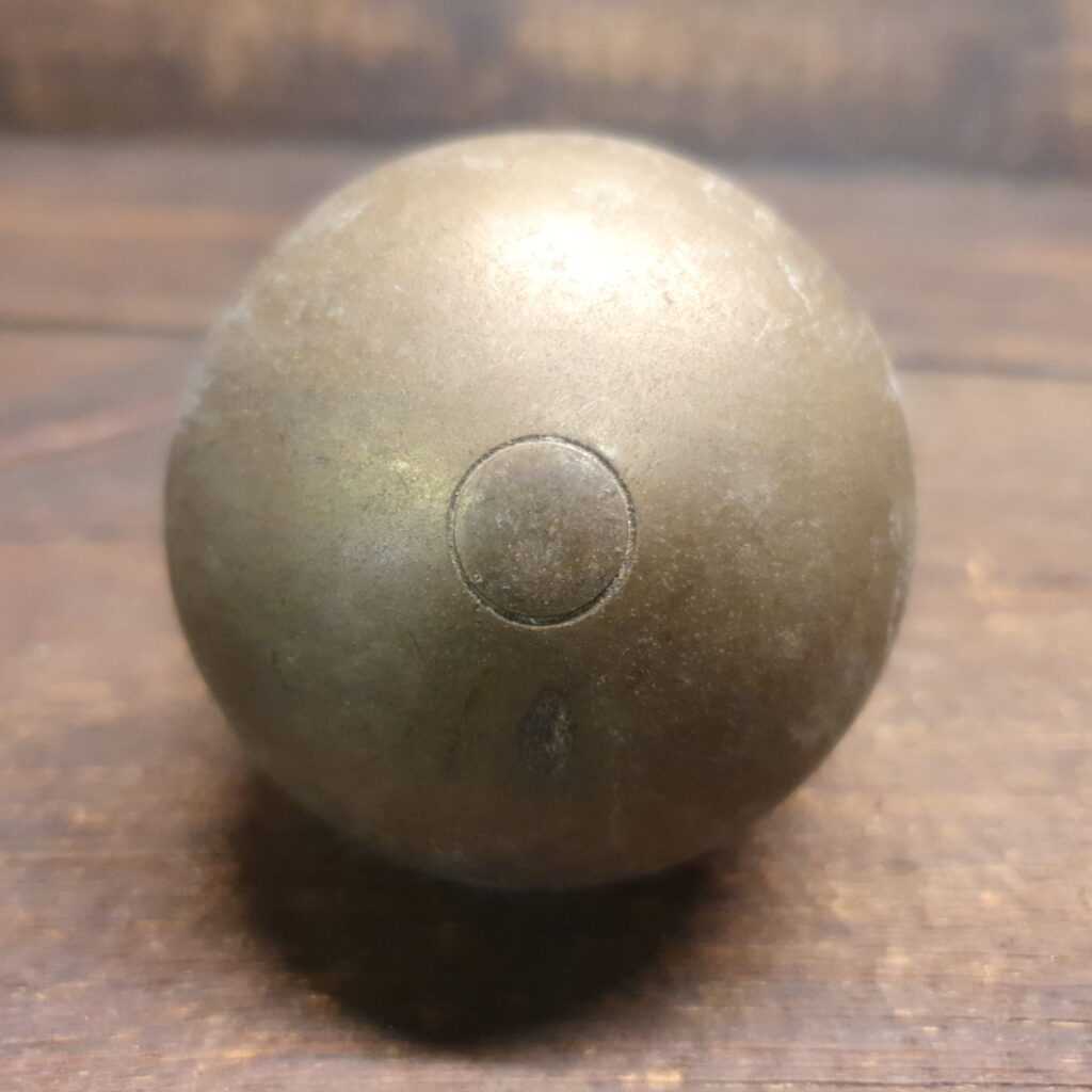 Antique Cast Brass Round Bed Knob Tooltique