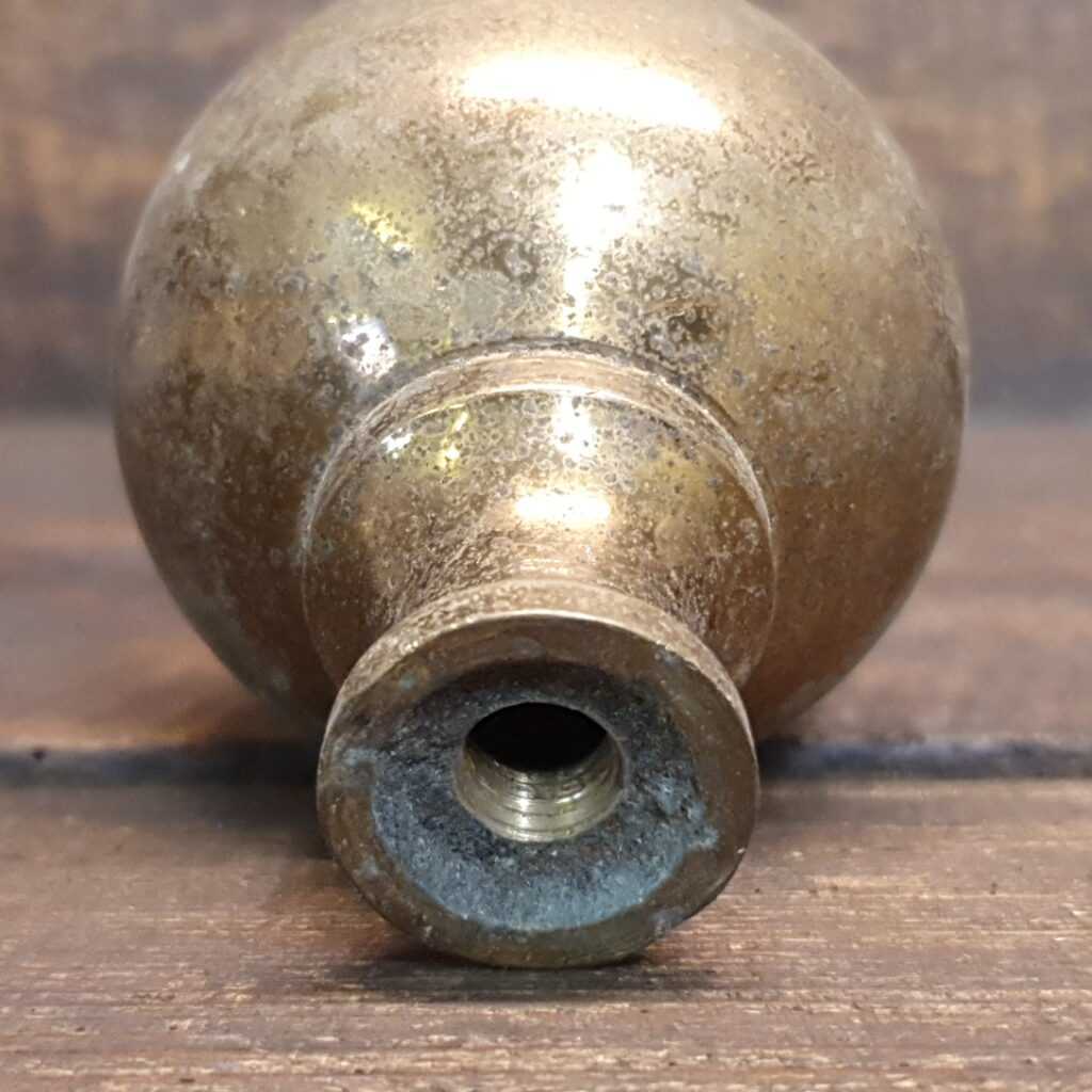 Antique Cast Brass Round Bed Knob Tooltique