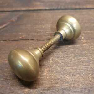 Antique 1 ½” Cast Brass Door Handle With Threaded Rod