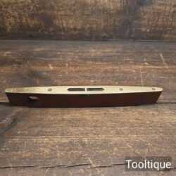 Vintage 12” Edward Preston 12” Mahogany & Brass Topped Boat Level - Refurbished