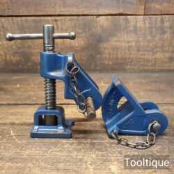 Vintage Hand Vice With Small 1 3/8” Wide Jaws - Cleaned Ready For Use