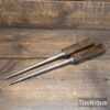 Antique Pair Carpenters Drawbore Pins Beechwood Handles - Refurbished