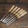 Vintage Set of 6 No: Marples Shamrock Gouge Chisels - Lightly Used Condition