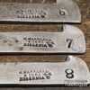 Vintage Complete Set 1-8 Numbered Marples & Sons Plough Plane Irons
