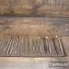 Vintage Variety of 14 No: Old Brace Bits - Good Condition