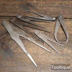 Vintage Selection Of 6 No: Steel Dividers - Good Condition