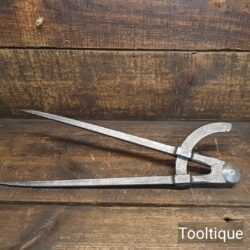 Rare Large Antique 19th Century Buck 16” Square Leg Dividers - Good Condition