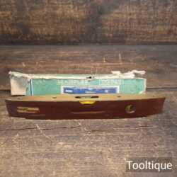 Vintage Boxed Marples & Sons Shamrock Shockproof Mahogany & Brass Boat Level