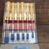 Set of 6 Vintage Marples Bevel Edged Chisels In Original Box